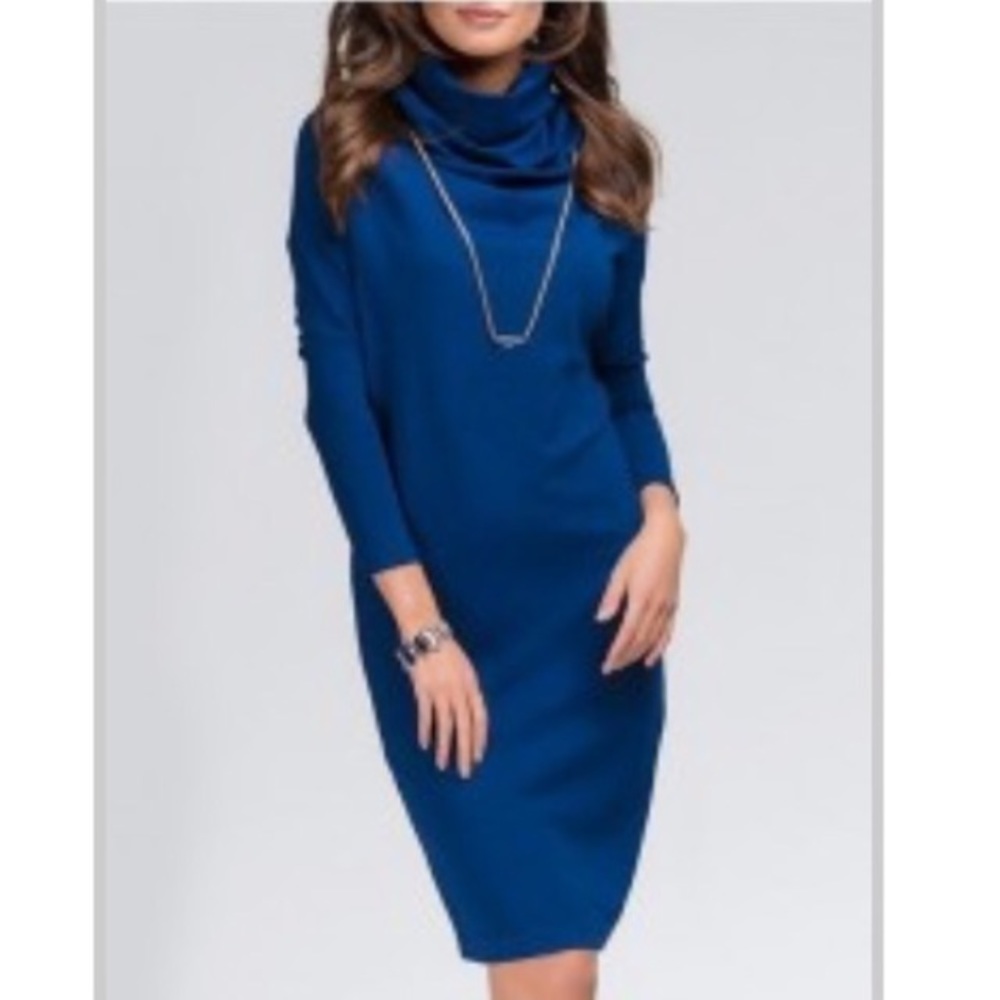 Cowl Neck Tunic Dress